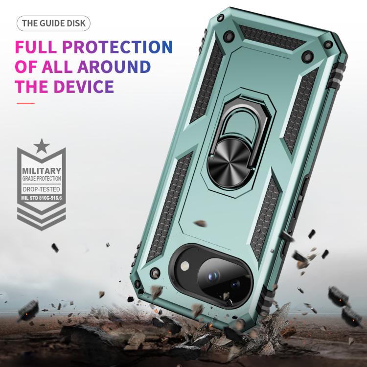 For Google Pixel 10a Shockproof TPU + PC Phone Case with Holder