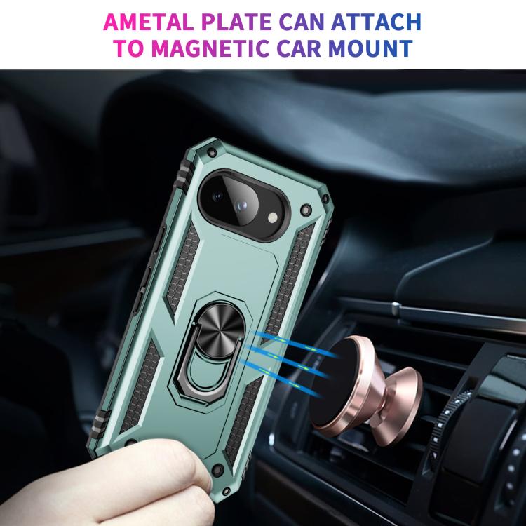 For Google Pixel 10a Shockproof TPU + PC Phone Case with Holder