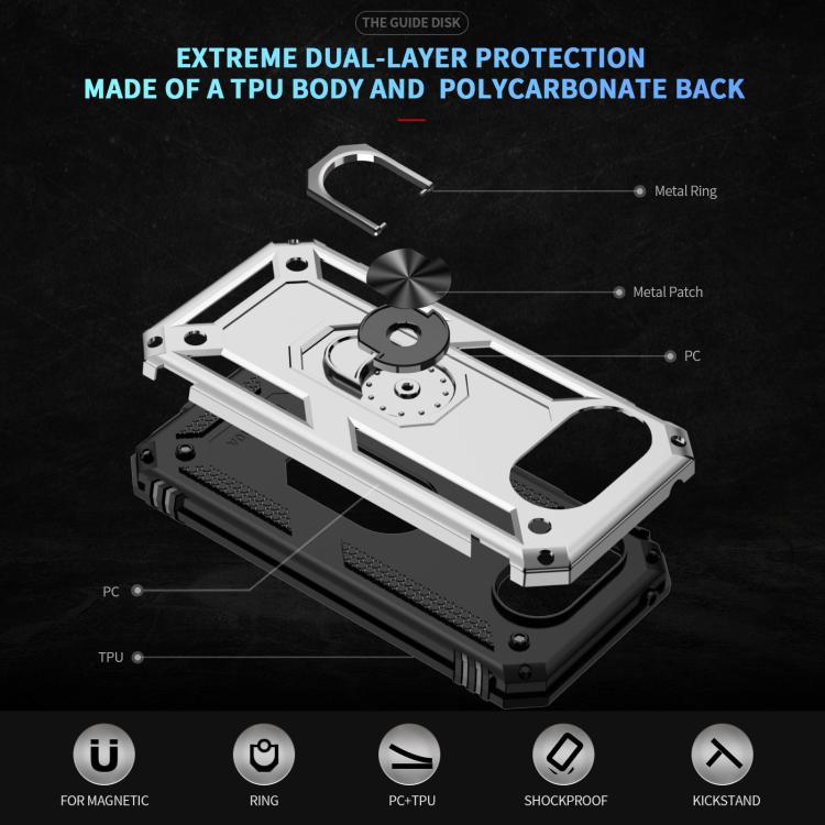 For Google Pixel 10a Shockproof TPU + PC Phone Case with Holder