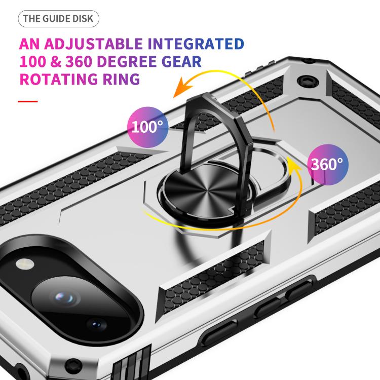 For Google Pixel 10a Shockproof TPU + PC Phone Case with Holder