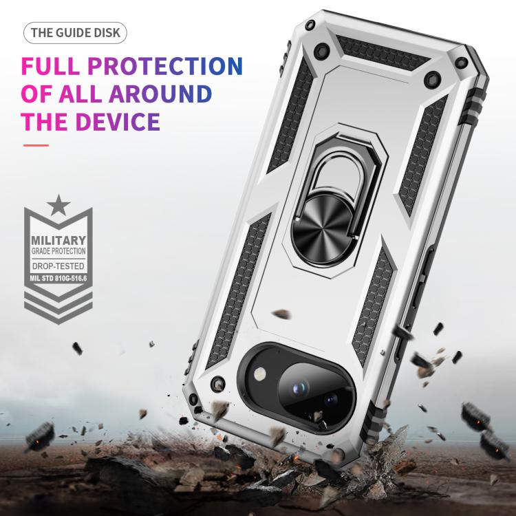 For Google Pixel 10a Shockproof TPU + PC Phone Case with Holder