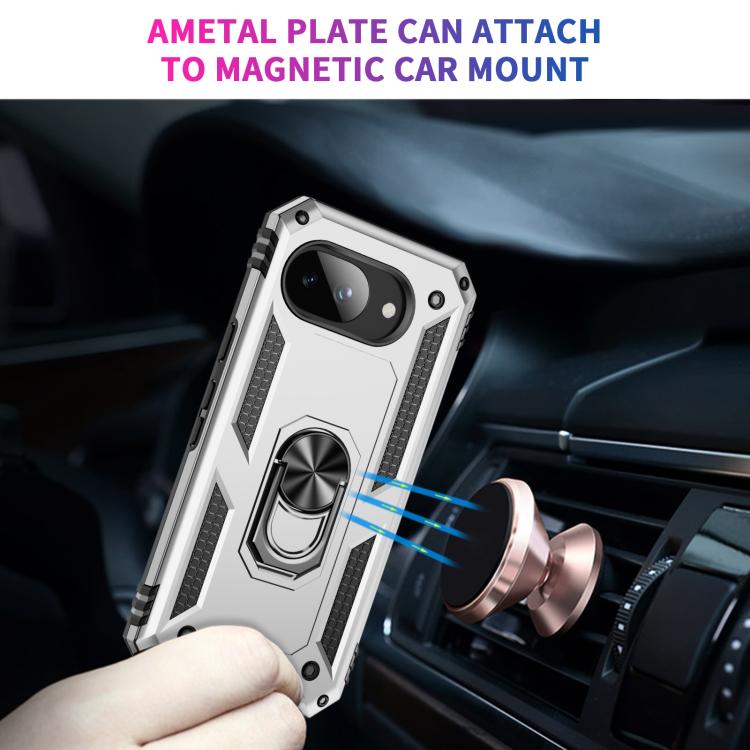 For Google Pixel 10a Shockproof TPU + PC Phone Case with Holder