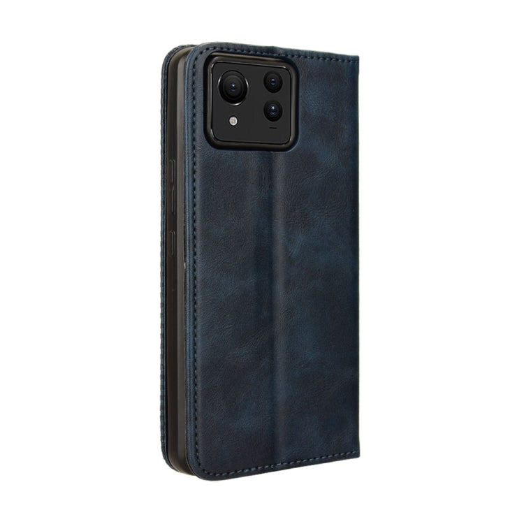 For Asus Zenfone 11 Ultra Magnetic Buckle Retro Texture Leather Phone Case