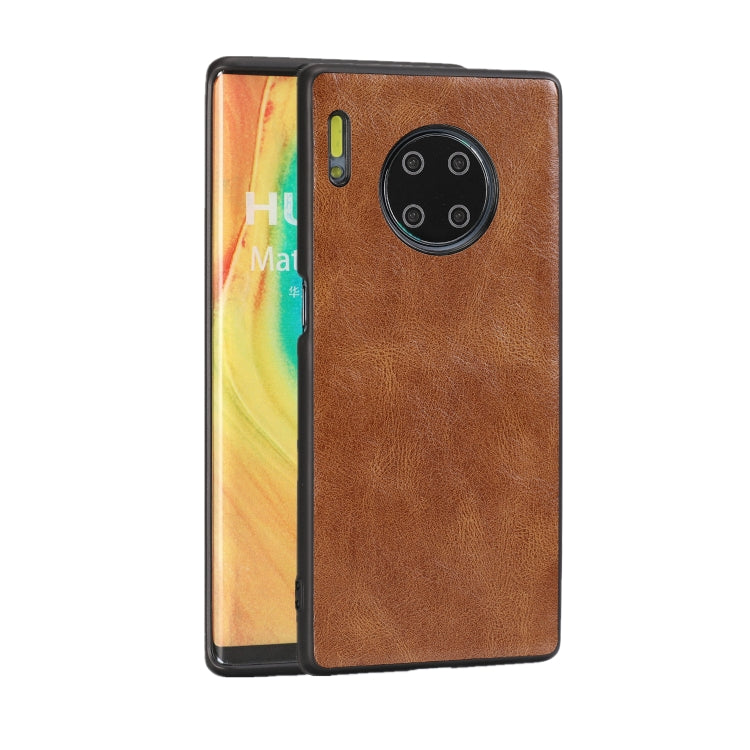 For Huawei Mate 30 Crazy Horse Textured Calfskin PU+PC+TPU Case