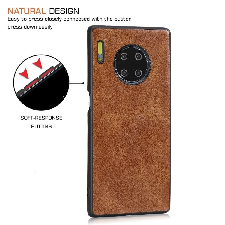 For Huawei Mate 30 Crazy Horse Textured Calfskin PU+PC+TPU Case