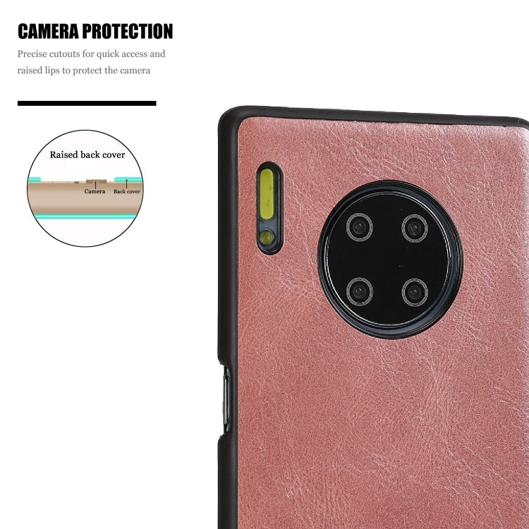 For Huawei Mate 30 Crazy Horse Textured Calfskin PU+PC+TPU Case