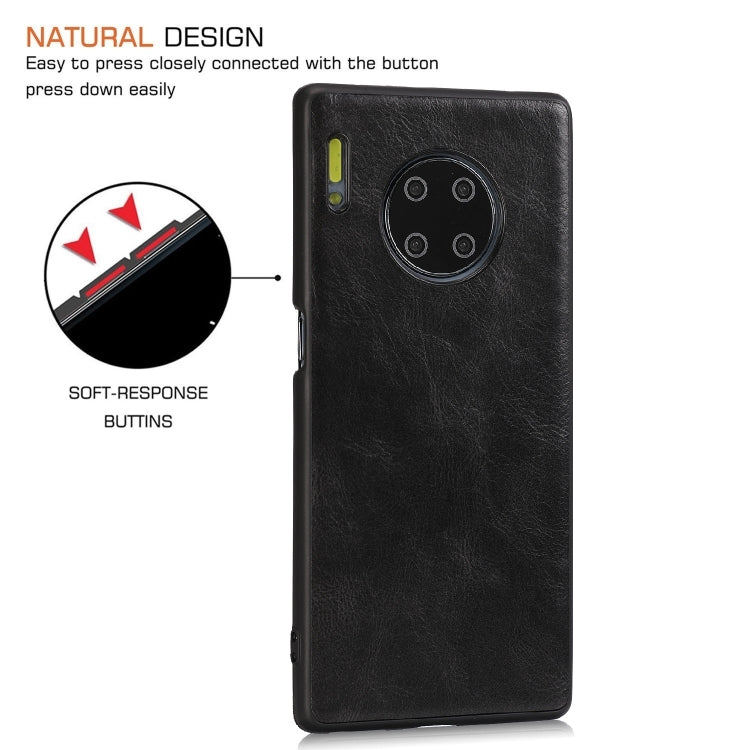 For Huawei Mate 30 Pro Crazy Horse Textured Calfskin PU+PC+TPU Case