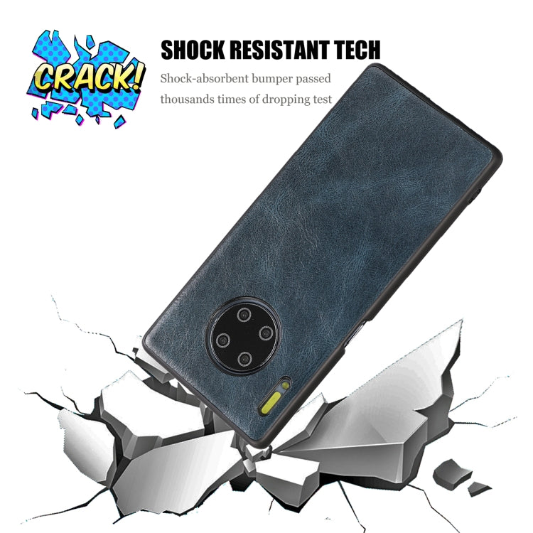 For Huawei Mate 30 Pro Crazy Horse Textured Calfskin PU+PC+TPU Case