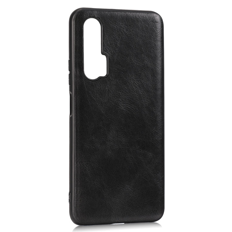 For Huawei Nova 6 Crazy Horse Textured Calfskin PU+PC+TPU Case