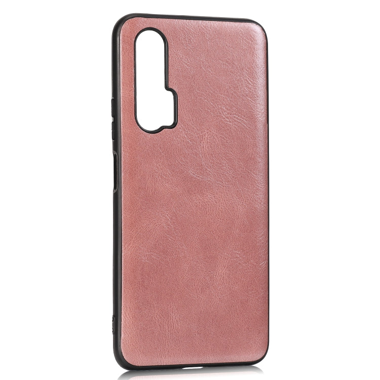 For Huawei Nova 6 Crazy Horse Textured Calfskin PU+PC+TPU Case
