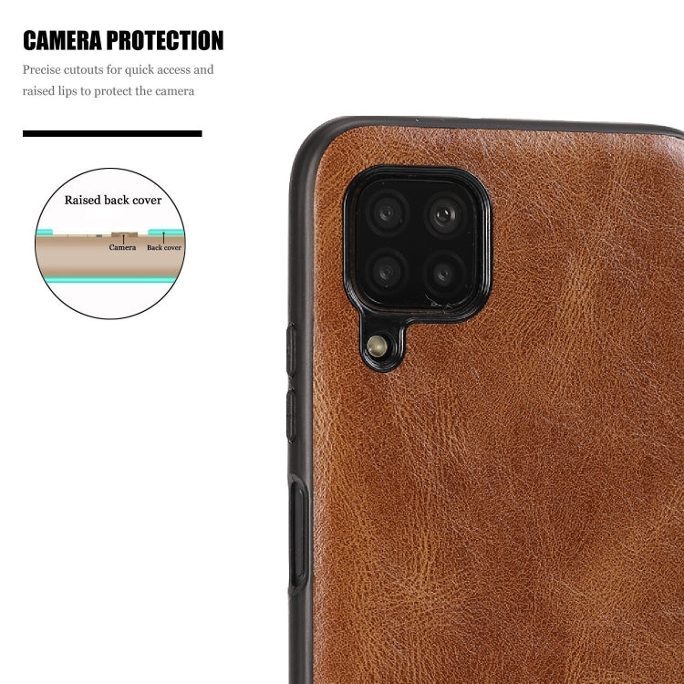For Huawei Nova 6 SE Crazy Horse Textured Calfskin PU+PC+TPU Case