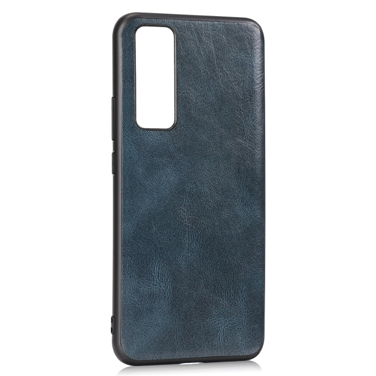 For Huawei Nova 7 Crazy Horse Textured Calfskin PU+PC+TPU Case