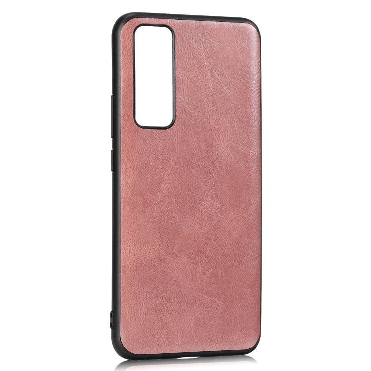 For Huawei Nova 7 Crazy Horse Textured Calfskin PU+PC+TPU Case