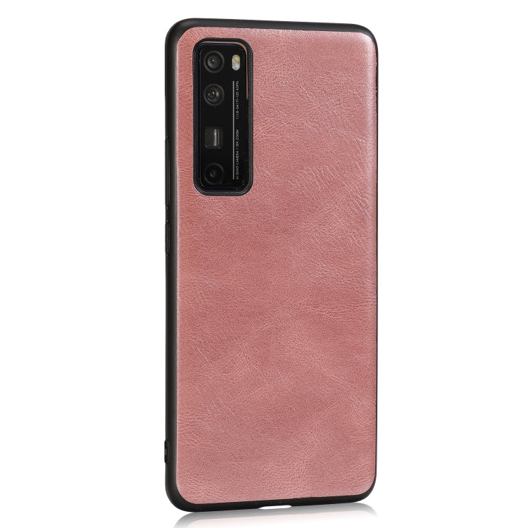 For Huawei Nova 7 Pro Crazy Horse Textured Calfskin PU+PC+TPU Case