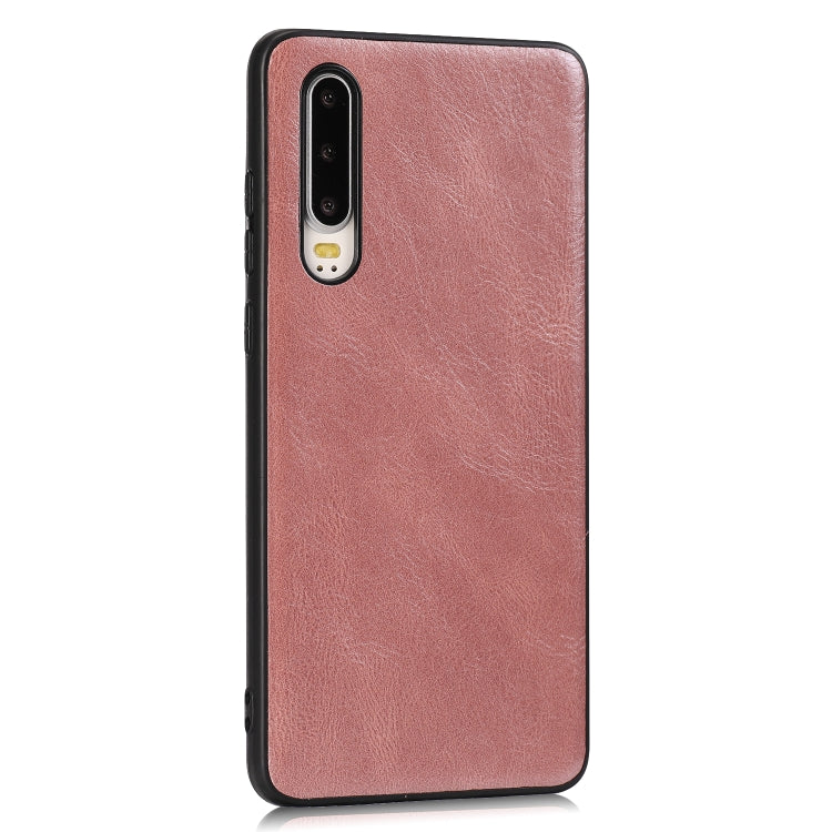 For Huawei P30 Crazy Horse Textured Calfskin PU+PC+TPU Case