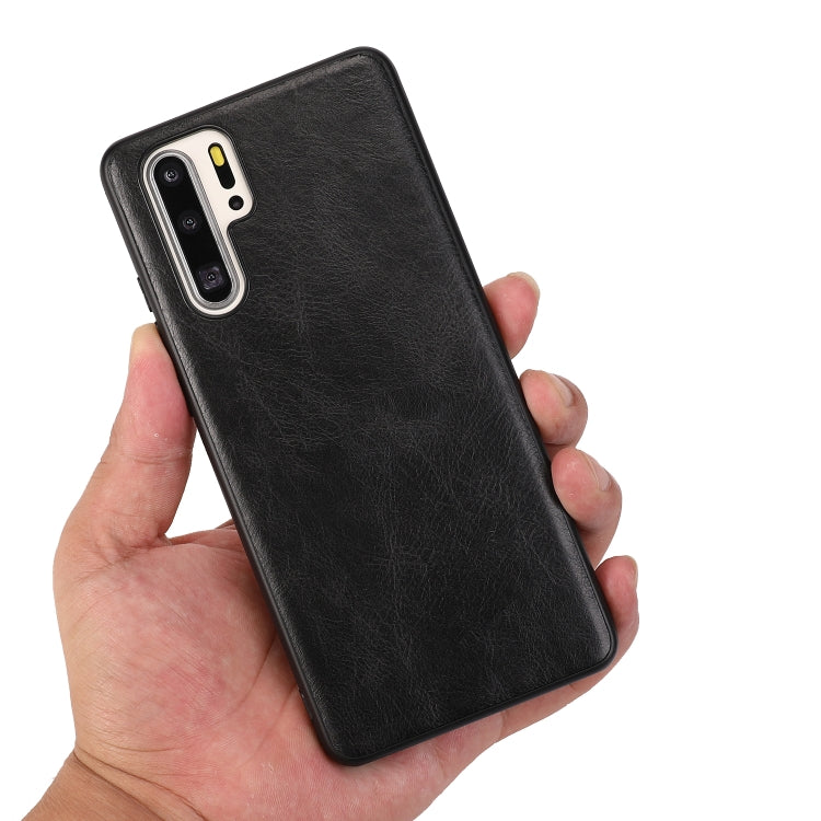 For Huawei P30 Pro Crazy Horse Textured Calfskin PU+PC+TPU Case