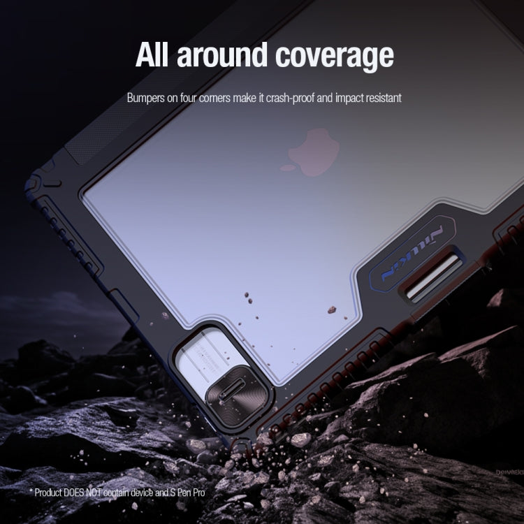 For iPad Pro 13 2025 / 2024 NILLKIN Bumper Pro Multi-angle Folding Style Tablet Leather Case