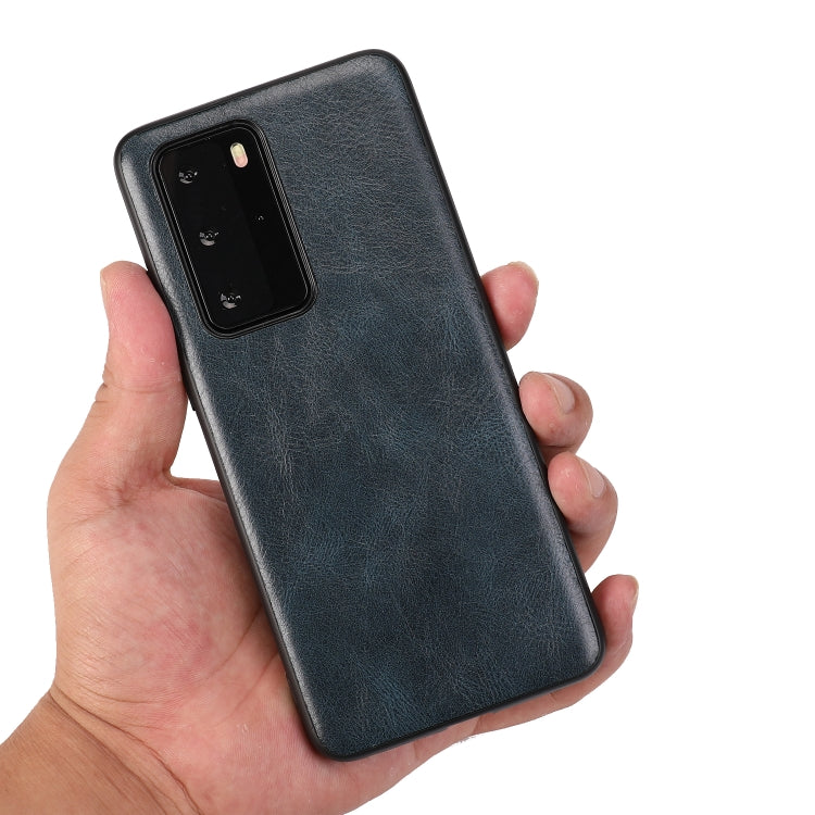 For Huawei P40 Pro Crazy Horse Textured Calfskin PU+PC+TPU Case