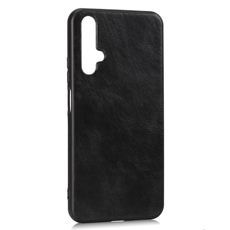 For Huawei Honor 20 Crazy Horse Textured Calfskin PU+PC+TPU Case