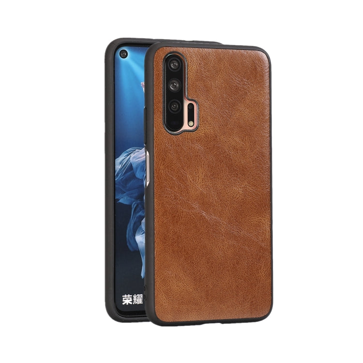 For Huawei Honor 20 Crazy Horse Textured Calfskin PU+PC+TPU Case