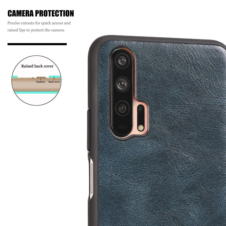 For Huawei Honor 20 Crazy Horse Textured Calfskin PU+PC+TPU Case