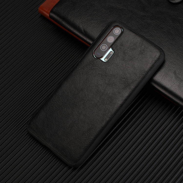 For Huawei Honor 20 Pro Crazy Horse Textured Calfskin PU+PC+TPU Case
