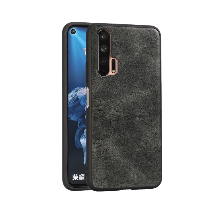 For Huawei Honor 20 Pro Crazy Horse Textured Calfskin PU+PC+TPU Case