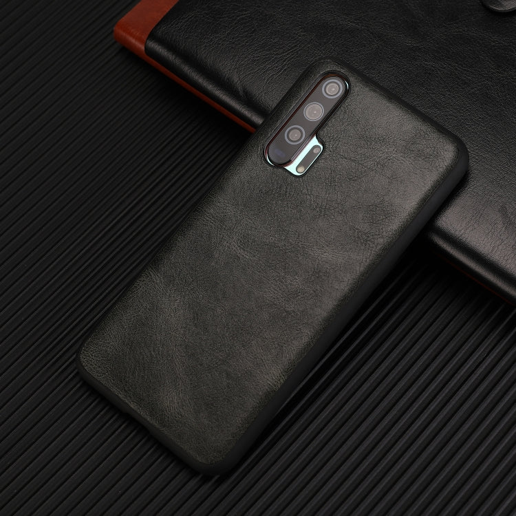 For Huawei Honor 20 Pro Crazy Horse Textured Calfskin PU+PC+TPU Case