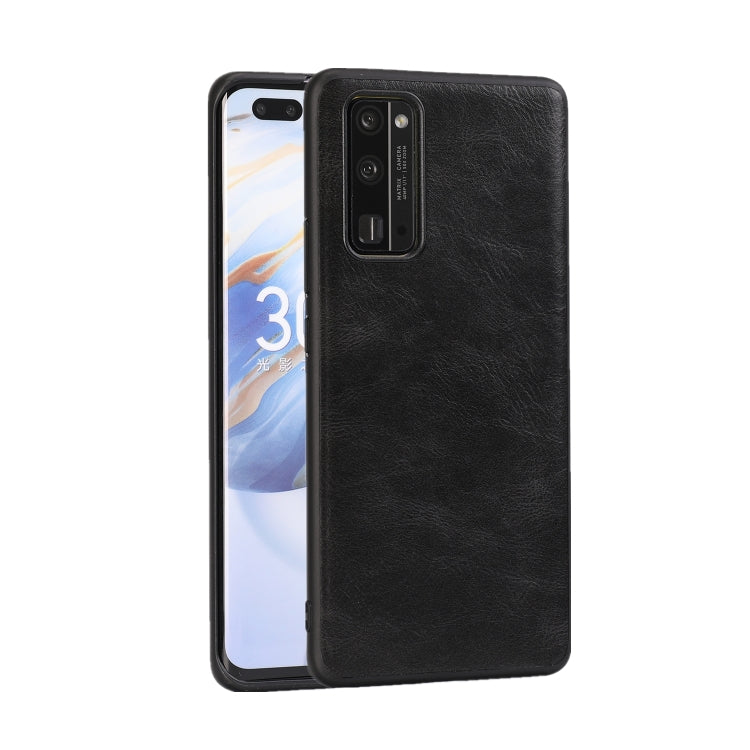 For Huawei Honor 30 Crazy Horse Textured Calfskin PU+PC+TPU Case