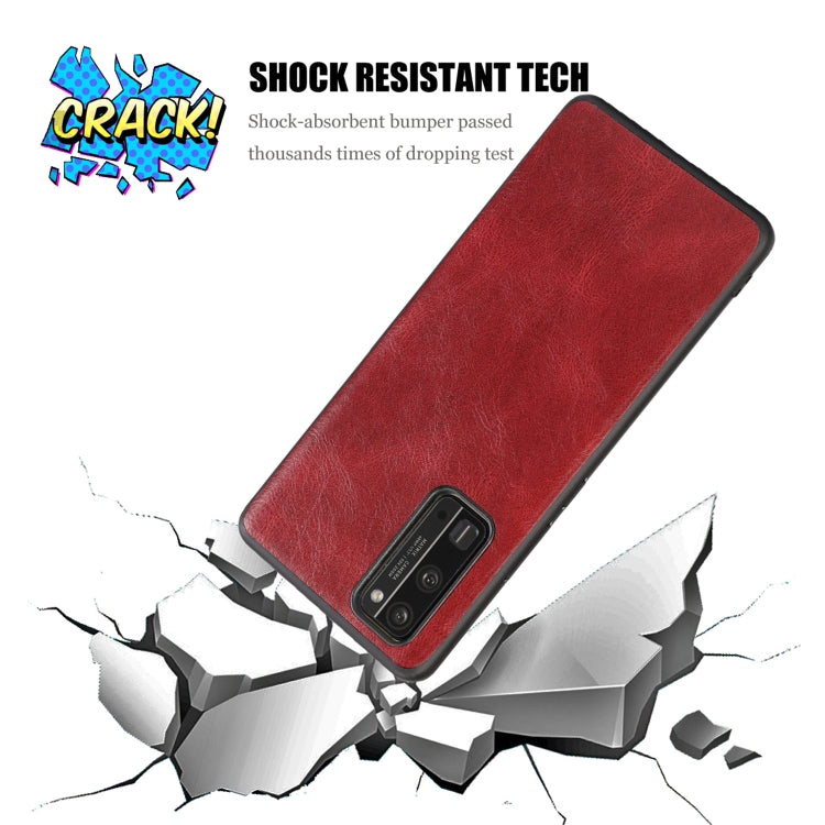 For Huawei Honor 30 Crazy Horse Textured Calfskin PU+PC+TPU Case