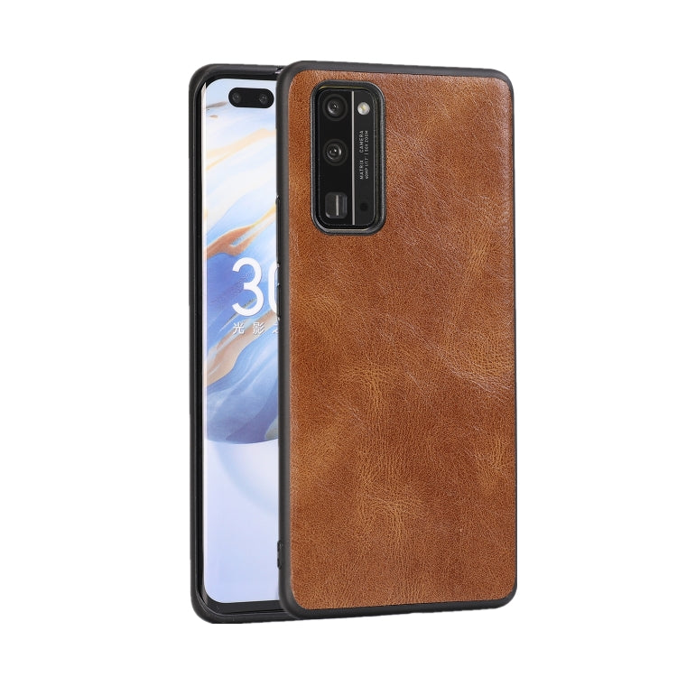 For Huawei Honor 30 Crazy Horse Textured Calfskin PU+PC+TPU Case