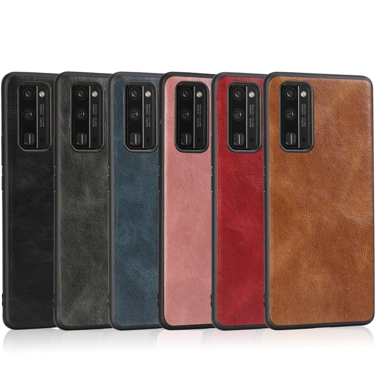 For Huawei Honor 30 Pro Crazy Horse Textured Calfskin PU+PC+TPU Case