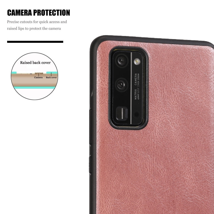 For Huawei Honor 30 Pro Crazy Horse Textured Calfskin PU+PC+TPU Case