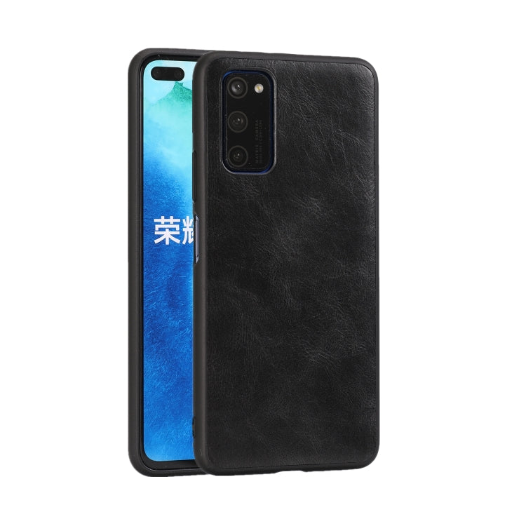 For Huawei Honor V30 Crazy Horse Textured Calfskin PU+PC+TPU Case