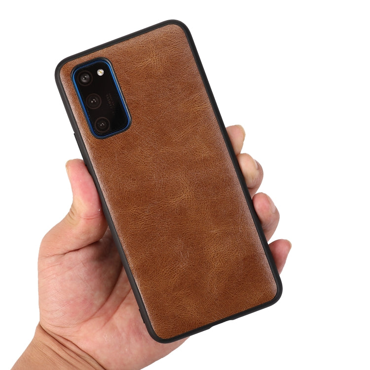 For Huawei Honor V30 Pro Crazy Horse Textured Calfskin PU+PC+TPU Case