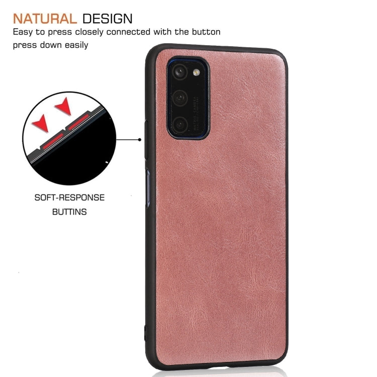 For Huawei Honor V30 Pro Crazy Horse Textured Calfskin PU+PC+TPU Case