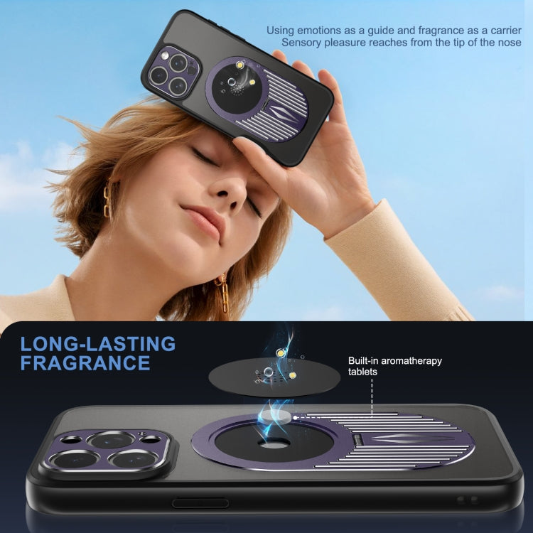 For iPhone 13 Heat Dissipation Aromatherapy MagSafe Holder Phone Case