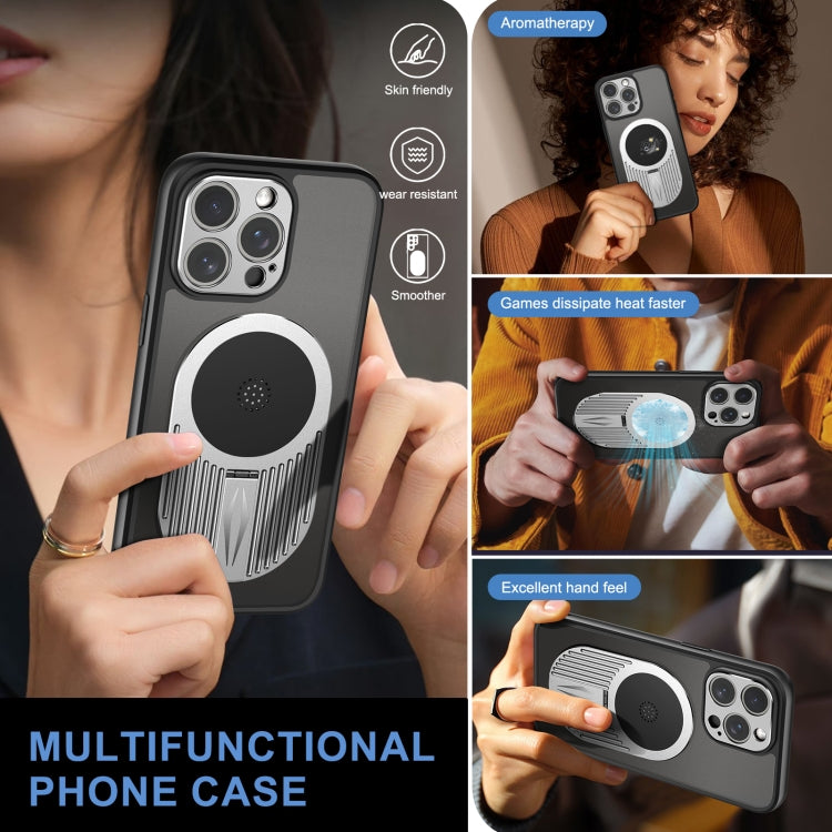 For iPhone 14 Heat Dissipation Aromatherapy MagSafe Holder Phone Case