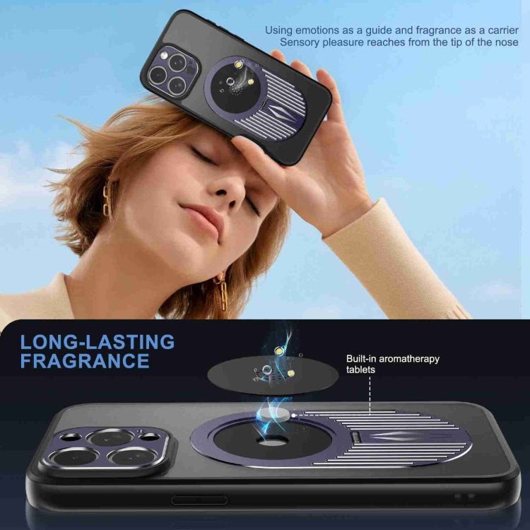 For iPhone 14 Heat Dissipation Aromatherapy MagSafe Holder Phone Case