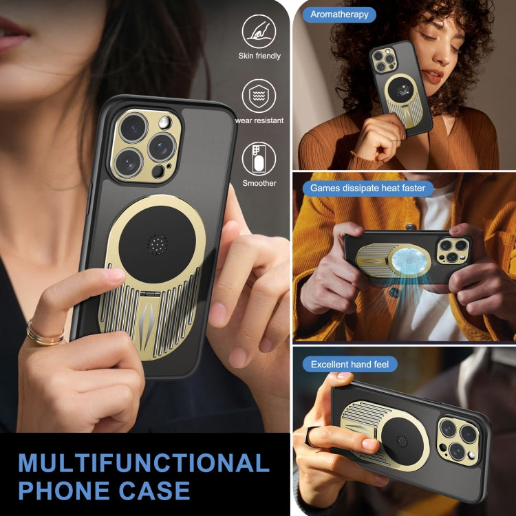For iPhone 14 Pro Heat Dissipation Aromatherapy MagSafe Holder Phone Case
