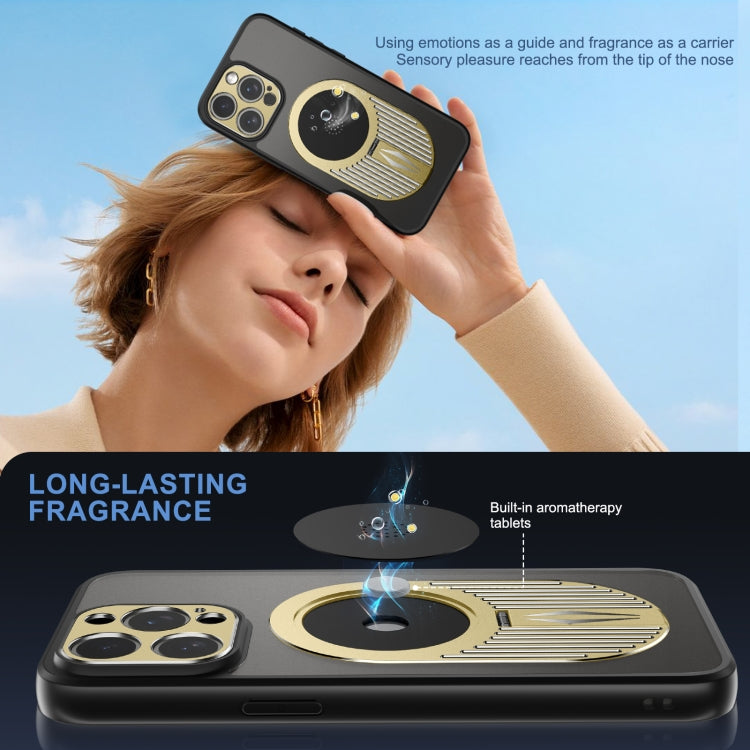 For iPhone 14 Pro Heat Dissipation Aromatherapy MagSafe Holder Phone Case