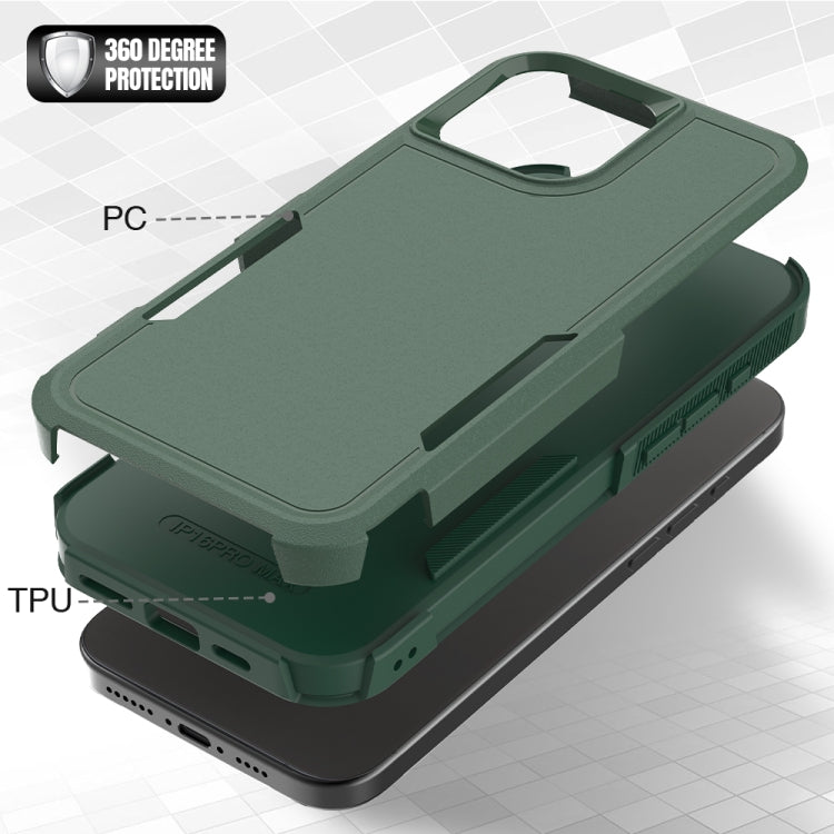 For iPhone 16 Pro Max 2 in 1 PC + TPU Phone Case