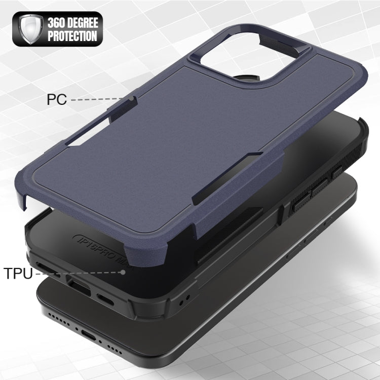 For iPhone 16 Pro Max 2 in 1 PC + TPU Phone Case
