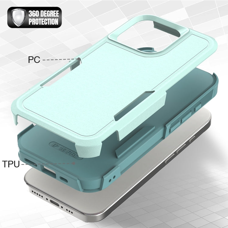 For iPhone 16 Pro 2 in 1 PC + TPU Phone Case