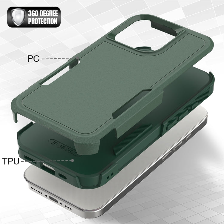 For iPhone 16 Pro 2 in 1 PC + TPU Phone Case