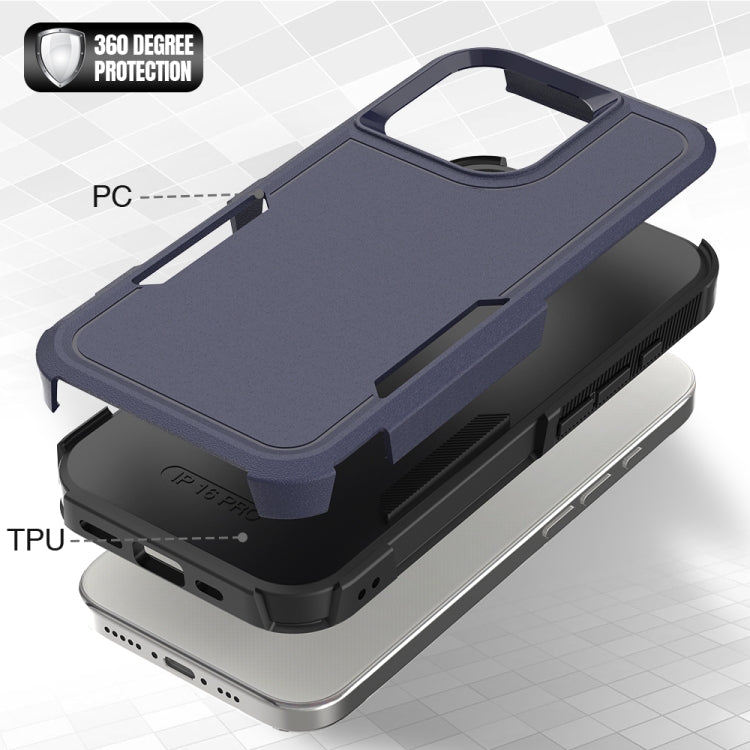 For iPhone 16 Pro 2 in 1 PC + TPU Phone Case