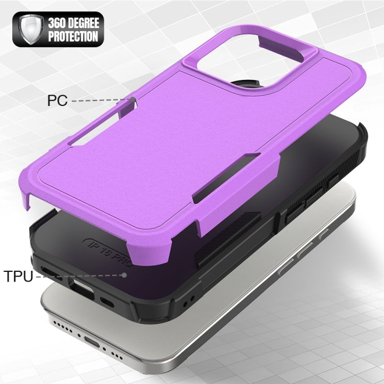 For iPhone 16 Pro 2 in 1 PC + TPU Phone Case