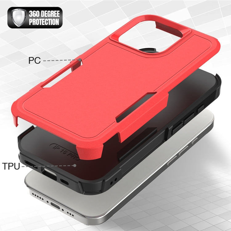 For iPhone 16 Pro 2 in 1 PC + TPU Phone Case