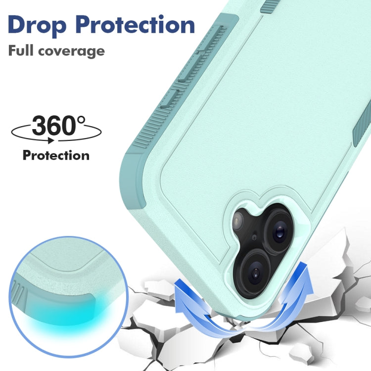 For iPhone 16 Plus 2 in 1 PC + TPU Phone Case