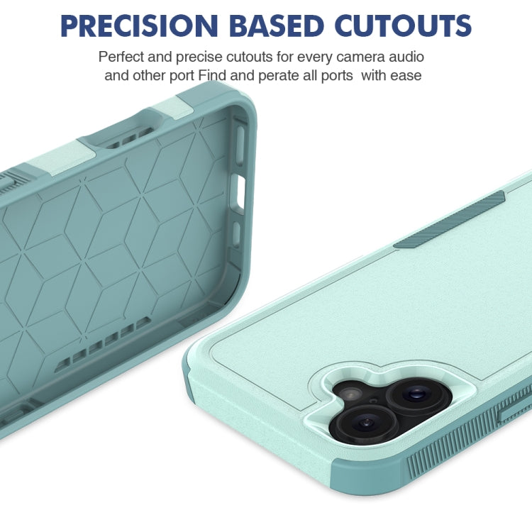 For iPhone 16 Plus 2 in 1 PC + TPU Phone Case